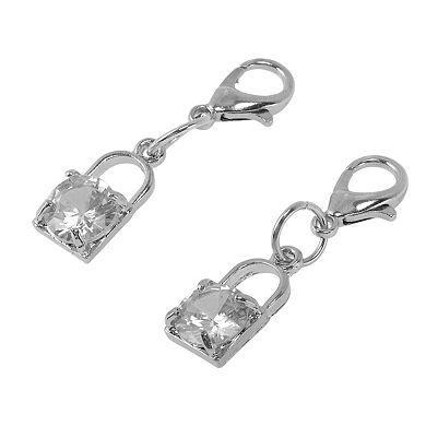 Gemstone Lock Shoelace Charms 1Pair