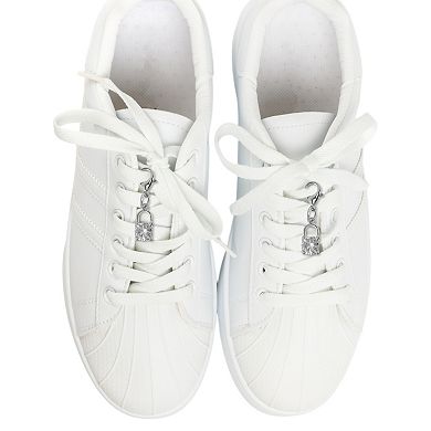 Gemstone Lock Shoelace Charms 1Pair