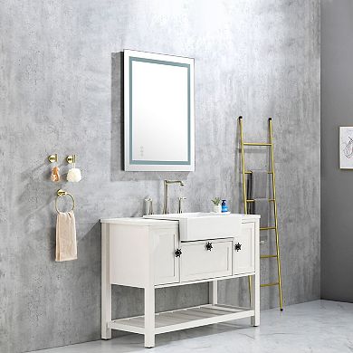 LED Bathroom Mirror with Adjustable Brightness and Anti-Fog Surface