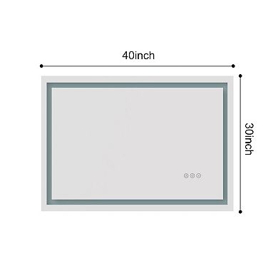 LED Bathroom Mirror with Adjustable Brightness and Anti-Fog Surface