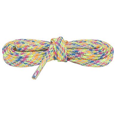 Shiny Colorful Metallic Laces Flat Thin Glitter Shoe Laces 2 Pairs 63.0"