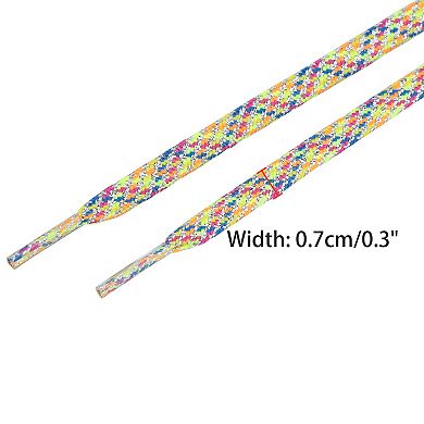 Shiny Colorful Metallic Laces Flat Thin Glitter Shoe Laces 2 Pairs 63.0"