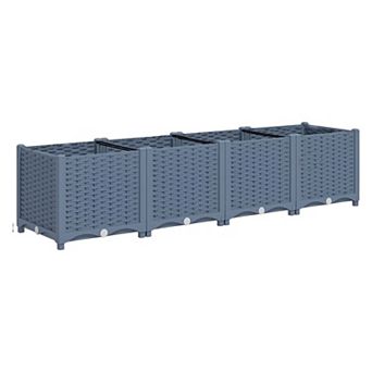 Indoor and Outdoor Plastic Garden Planter with Drainage Holes for Patio or Balcony