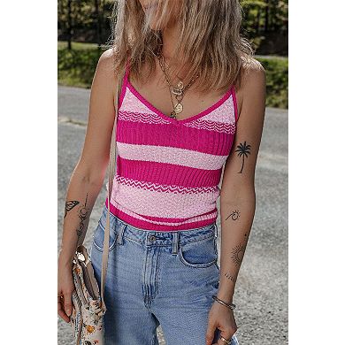 Spaghetti Strap V Neck Sweater Vest