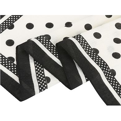 Women's Polka Dots Scarf 26.7'' Square Elegant Soft Sun Protection Neckerchief Head Wrap Scarves