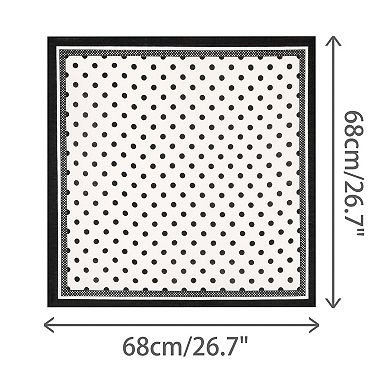 Women's Polka Dots Scarf 26.7'' Square Elegant Soft Sun Protection Neckerchief Head Wrap Scarves