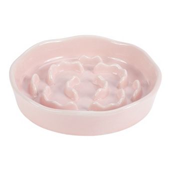 Ceramic Slower Food Feeding Bowl for Small and Medium Dogs 1 pc