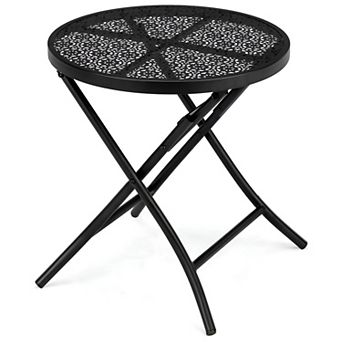 Folding Patio Side Table for Outdoor Balcony, Garden, or Camping