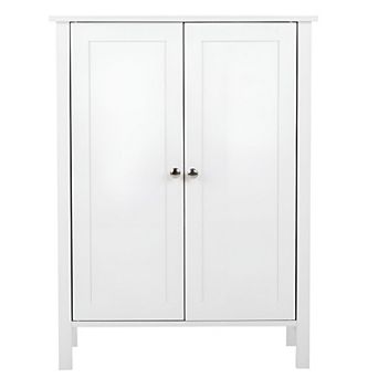 Freestanding Bathroom Storage Cabinet with Double Doors and 3 Shelves