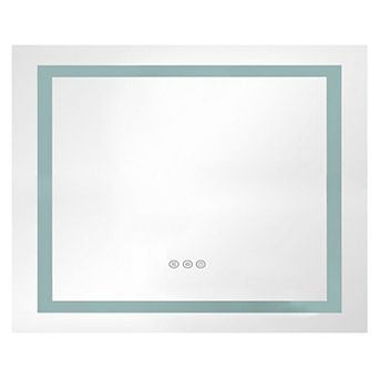LED Bathroom Mirror with Front and Back Light, Adjustable Brightness, Anti-Fog