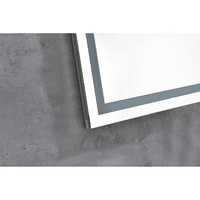 LED Bathroom Mirror with Front and Back Light, Adjustable Brightness, Anti-Fog