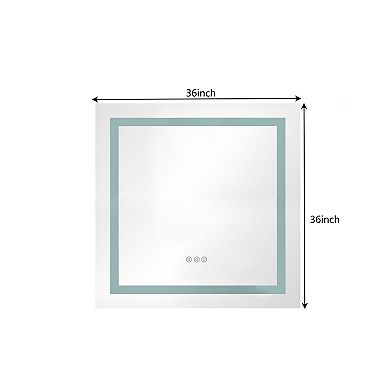 LED Bathroom Mirror with Front and Back Light, Adjustable Brightness, Anti-Fog