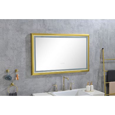 Plug-In LED Bathroom Mirror with Adjustable Light and Anti-Fog Surface