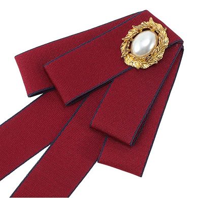 Women's Bowknot Ribbon Brooch Neck Tie for Party 1Pc