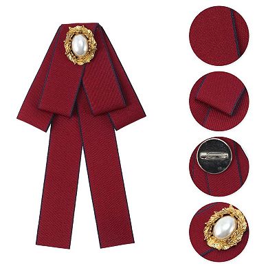 Women's Bowknot Ribbon Brooch Neck Tie for Party 1Pc