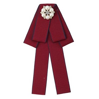 Women's Bowknot Ribbon Brooch Neck Tie for Party 1 pc