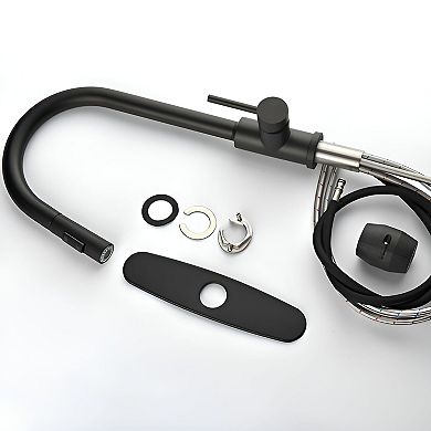 Modern Kitchen Faucet with Pull-Down Sprayer, Swivel Spout, and Multi Spray Modes