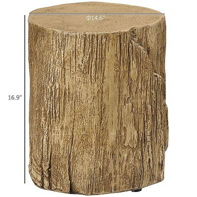 Concrete Round Table with Adjustable Feet for Patio, Balcony, or Living Room