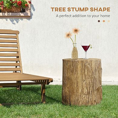 Concrete Round Table with Adjustable Feet for Patio, Balcony, or Living Room