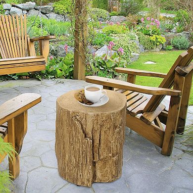 Concrete Round Table with Adjustable Feet for Patio, Balcony, or Living Room