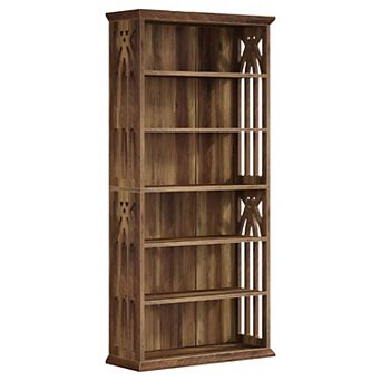 6 tier Freestanding Bookshelf with Adjustable Shelves for Books and Décor