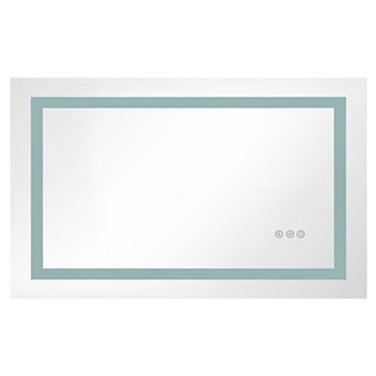LED Bathroom Mirror with Front and Backlight, Adjustable Brightness
