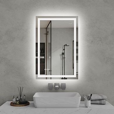 Dimmable LED Bathroom Mirror with Anti-Fog and Memory Settings