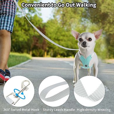 Dog Harness with Dog Leash for Small Medium Dogs 1 Set 2Pcs