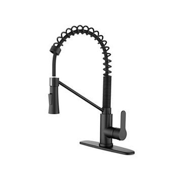 Single-Hole Pull-Down Kitchen Faucet with Stream and Spray Function