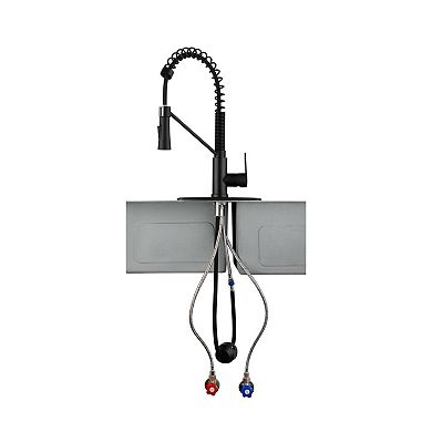 Single-Hole Pull-Down Kitchen Faucet with Stream and Spray Function