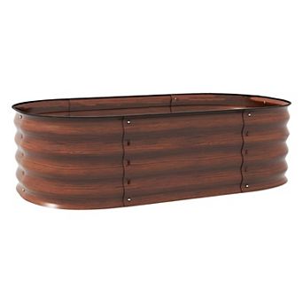 Galvanized Steel Raised Garden Bed Planter Box for Vegetables and Herbs
