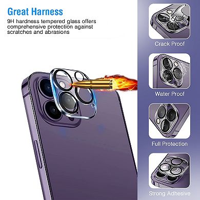 2-Pack 9H Tempered Glass Camera Lens Protectors