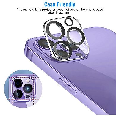 2-Pack 9H Tempered Glass Camera Lens Protectors