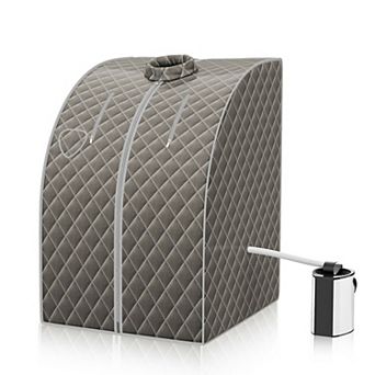 SKONYON Portable Personal Steam Sauna Spa with 3L Steamer and Folding Chair 30.5" x 34" x 40"