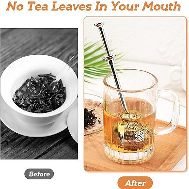 Tea Ball Tea Infuser for Loose Leaf Tea, Stainless Steel Tea Strainers with Retractable Long Handle