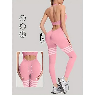 Women Seamless Cross-Back Design Jumpsuit