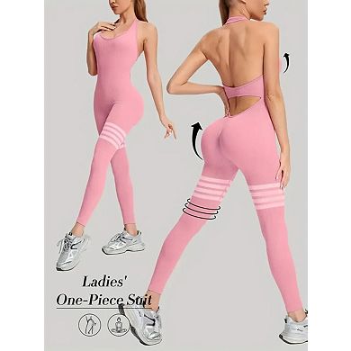 Women Seamless Cross-Back Design Jumpsuit