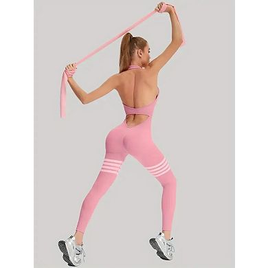 Women Seamless Cross-Back Design Jumpsuit