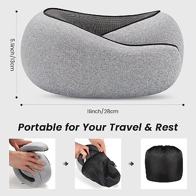 Travel Pillow, Memory Foam Travel Neck Pillow Airplane Neck Support for Sleeping Plane Car Office