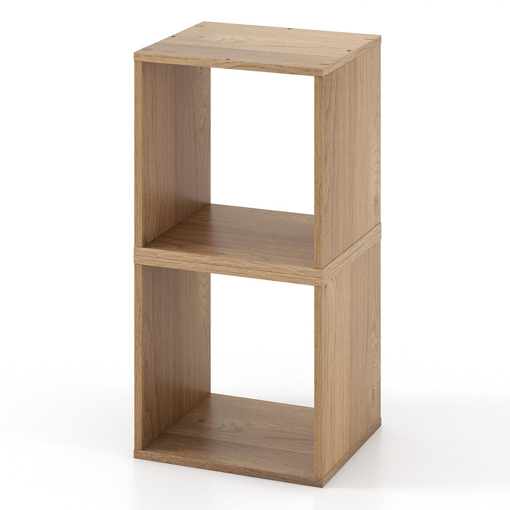 SKONYON 2 Cubes Stackable Bookcase for Living Room and Study 15