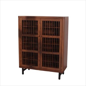 KWPZQEB Wooden Shutter Doors 6 tier Shoe Cabinet with Adjustable Shelves for Entryway
