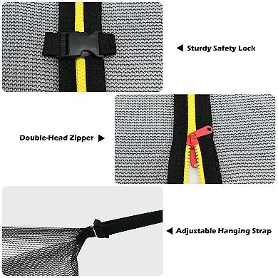 10-Foot Replacement Trampoline Safety Enclosure Net - Weather Resistant