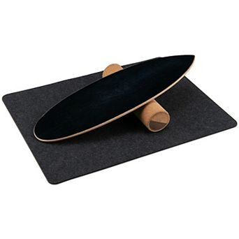 SKONYON Balance Board Trainer for Core Strength 29.5" x 10.5" x 0.5" with Cork Surface