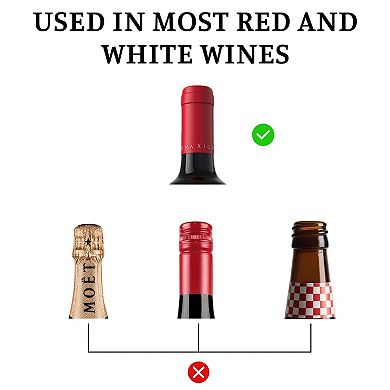 4-Pack Stainless Steel Wine Stoppers, Silicone Seal for Freshness, Reusable Bottle Sealer