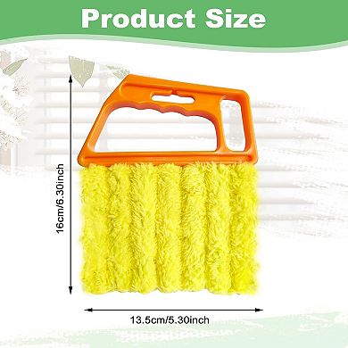 4 Pack Window Blind Cleaner Duster Tool, Washable 7 Finger Dusters Brush Dusting Cleaner Tool