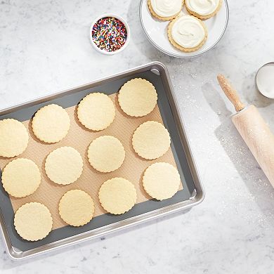 Non-Stick Silicone Baking Mat, Heat Resistant, Reusable,16.5 x 11.6inch, Rectangular, 4-Pack