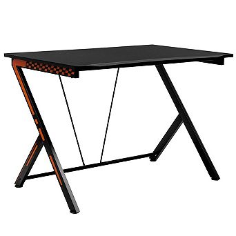 SKONYON Home Office Modern Ergonomic Computer Desk for Small Spaces 46" x 29.5" x 28"