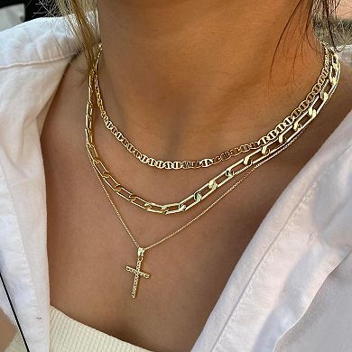 Cross Necklace for Women,Stackable Stacked Stacking Layering Layered Necklaces,Dainty Gold Necklace