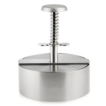 Stainless Steel Burger Press, 4.5 in Hamburger Patty Maker, Heavy Duty Stainless Steel Burger Press