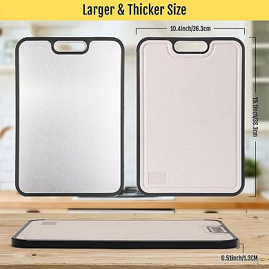 Titanium Cutting Boards, Double Sided Cutting Board Food Grade, Titanium and Wheat Straw PP, 1PCS